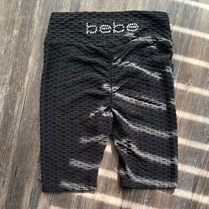 Bebe Black Textured Kids Leggings